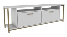 TV galds Kalune Design Omar, zelta krās./balta krās., 35 cm x 160 cm x 50.8 cm