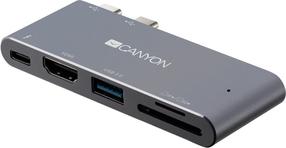 Dokstacija Canyon DS-5 with 5 port, pelēka krās.