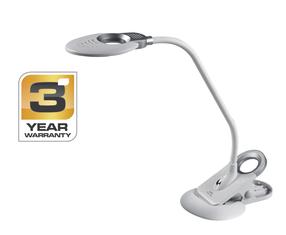 Galda lampa ar skavu Standart Clipy, LED, 4W, sudraba krās./sudraba krās.