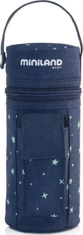 Pudeļu soma Miniland Denim, 0 mēn., alumīnijs/tekstilmateriāls, zila krās.
