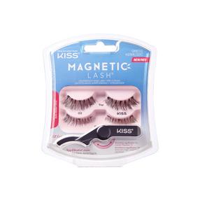 Magnētiskās skropstas Kiss Magnetic Lash Variant 01, 2 gab., melna krās.