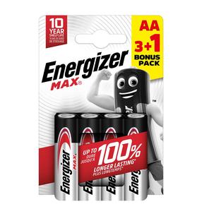 Батареи Energizer EN1500B3+1MAX, AA, 1.5 В