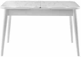 Valgomojo stalas išskleidžiamas Kalune Design Crea 2942, balta sp., 130 - 164 cm x 80 cm x 75 cm