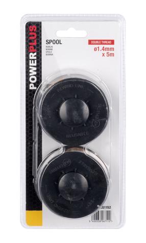 Spoles ar auklu Powerplus POWACG1152, melna krās., 2 gab.