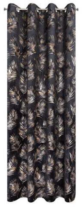 Naktinė užuolaida Gloria, aukso sp./juoda sp., 140 cm x 250 cm