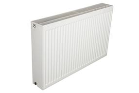 Radiators Sanica 33PKKPKP, 80 cm x 50 cm, sānu pieslēgums, 1521.6 W, balta krās.