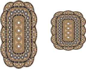 Vonios kilimėlių rinkinys Foutastic 21017615KA, ruda sp., 100 cm x 60 cm