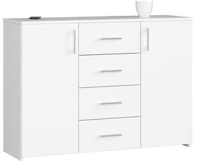 Kummut Akord K45, valge v., 80 cm x 110 cm x 35 cm