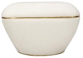 Pufas Kayoom Contessa 135, aukso sp./balta sp., 60 cm x 60 cm x 42.5 cm