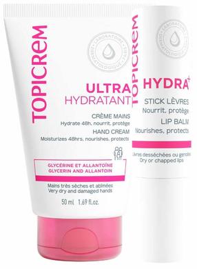 Sejas un ķermeņa kopšanas komplekts Topicrem Ultra Hydratant, 50 ml, 2 gab.