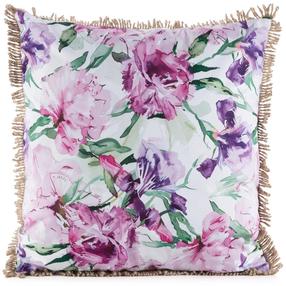 Dekoratīvs spilvena pārvalks Garden, zaļa krās./rozā krās./violeta krās., 45 cm x 45 cm