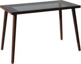 Kirjutuslaud Kalune Design Cozy Calisma Masasi Ahsap Temperli Cam, 110 cm x 60 cm, 73 cm, pähklipuu v.