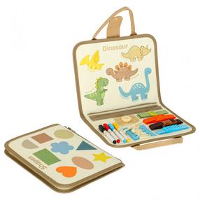 Развивающая доска, динозавр Montessori, 32 см, бежевый цв.