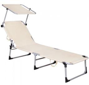 Āra zvilnis Springos Garden Lounge GC0039, gaiši brūna krās., 188 cm x 57 cm x 70 cm