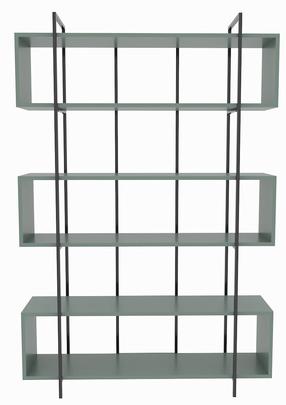 Pastatoma lentyna Kalune Design Bruti 875ZNA4514, juoda sp./žalia sp., 180 cm x 29.6 cm x 120 cm
