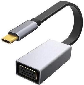 Адаптер Platinet USB-C to VGA USB-C, VGA, 0.15 м, черный цв.