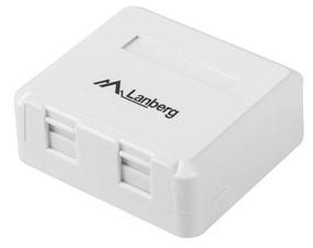Priedas tinklo produktams Lanberg Surface Mount Box For Keystone Modules 2-port, balta sp.