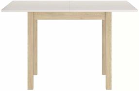 Valgomojo stalas išskleidžiamas Flip, balta sp./rusva sp., 80 - 160 cm x 80 cm x 78 cm