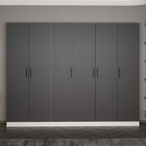 Prieškambario spinta Kalune Design Noah 8213, antracito sp., 35 cm x 270 cm x 210 cm