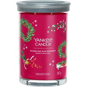 Kalėdinė žvakė, aromatinė Yankee Candle Sparkling Winterberry, 60 - 90 h, 567 g, raudona sp.