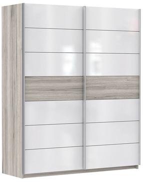Spinta Forte Rondino RDNS727E1-T30, ąžuolo sp./balta sp., 61 cm x 170 cm x 210 cm