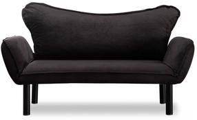 Dīvāns-gulta Hanah Home Chatto 859FTN1226, melna krās., 140 x 65 cm x 70 cm