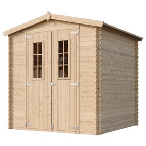 Sodo sandėliukas Timbela M343C, 206 cm x 216 cm x 218 cm, rusva sp.
