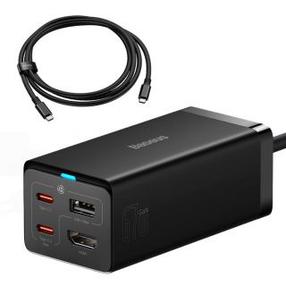 Telefoni laadija Baseus GaN5 Pro, 2 x USB Type C /USB-A, must v., 67 W
