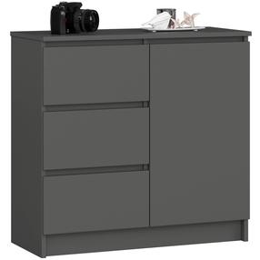 Комод Akord Jerry K80, графитовый цв., 77 см x 35 см x 80 см