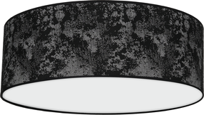 Šviestuvas plafonas Milagro Satino MLP7329, E27, 3 x 60 W, balta sp./sidabro sp. / juoda sp., 13 x 50 cm