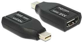 Adapteris Delock DisplayPort-mini to HDMI Mini Display port male, HDMI female, juoda sp.