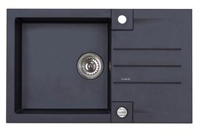 Кухонная мойка Alveus Rock 130 91, гранит, 78 см x 48 см x 18 см, черный цв.