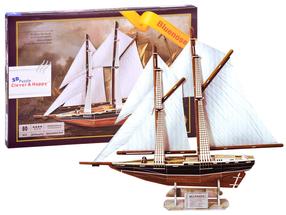 3D пазл Bluenose, 44 см x 8 см, 80 шт., коричневый цв./белый цв.