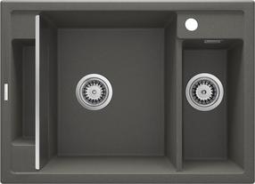 Virtuvinė plautuvė Deante Magnetic ZRM T503, granitas, 69 cm x 50 cm x 20.5 cm, tamsiai pilka sp.