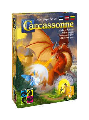 Stalo žaidimo papildymas Brain Games Carcassonne Dragon And Fairy, LT LV EE
