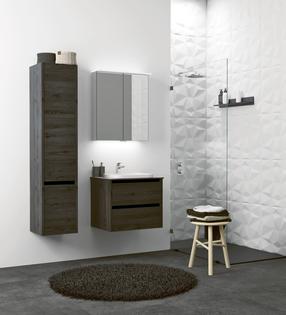Vannas istabas skapis zem izlietnes RB Bathroom City, brūna krās., 45.5 cm x 78 cm x 50 cm