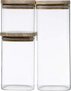Kuivaine konteiner, komplekt Secret de Gourmet, 1.5 l, läbipaistev v./pruun v.