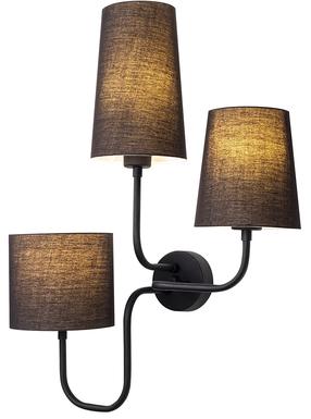 Lampa sienas Opviq Çatal 3571 892OPV1222, E27, 3 x 40 W, melna krās. / melna krās.