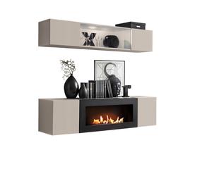 Svetainės baldų komplektas ASM Fly N3, vidaus, smėlio