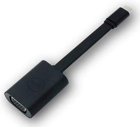 Adapteris Dell USB-C to VGA USB Type-C, VGA 15 pin female, juoda sp.