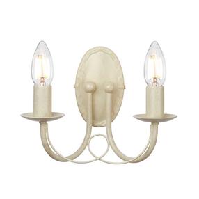 Valgusti seinale Elstead Lighting Minster 2, E14, 2 x 60 W, valge v. / kuldne v.