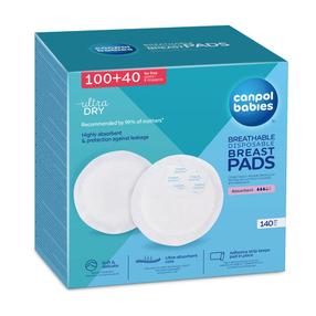 Liemenėlių įklotai Canpol Babies Disposable Breast Pads, 140 vnt.