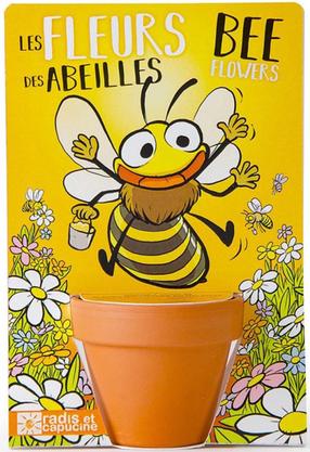 Комплект для выращивания растений Radis Et Capucine Flower Growing For Bees And Butterflies, коричневый цв.