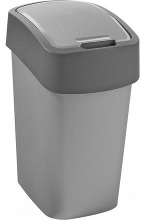 Мусорное ведро Curver FlipBin, серый цв., 9 л, 35 см x 18.9 см