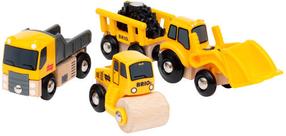 Celtniecības transportlīdzekļi Brio World Construction Vehicles 33658, dzeltena krās.