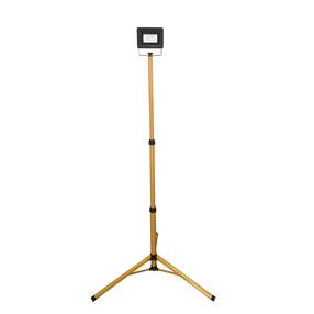 Celtniecības prožektors ar statīvu, brīvi stāvošs Okko E023EE E023, 20 W, 1600 lm, 4000 °K, IP65, dzeltena krās.
