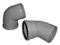 Alkūnė vidaus kanalizacijai Wavin Optima, 110 mm, 67 °