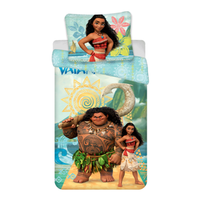 Детский комплект постельного белья Moana 02, синий цв./коричневый цв./желтый цв., 140 x 200 cm