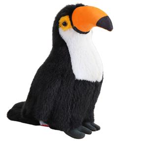 Mīkstā rotaļlieta papagaiļi Toucan, balta krās./melna krās., 35 cm