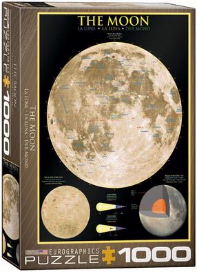 Пазл Eurographics The Moon, 67.3 см x 48.9 см, 1000 шт., черный цв./коричневатый цв.